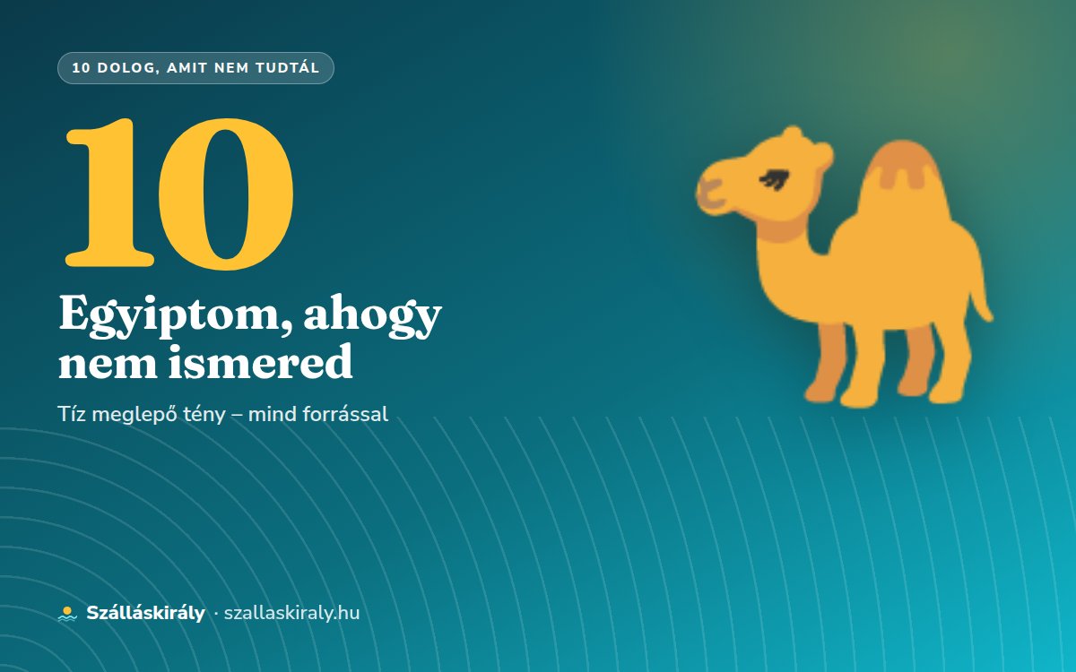 10 dolog, amit nem tudtál Egyiptomról