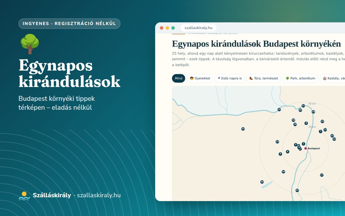 Egynapos kirándulások Budapest környékén – térképen, tippként
