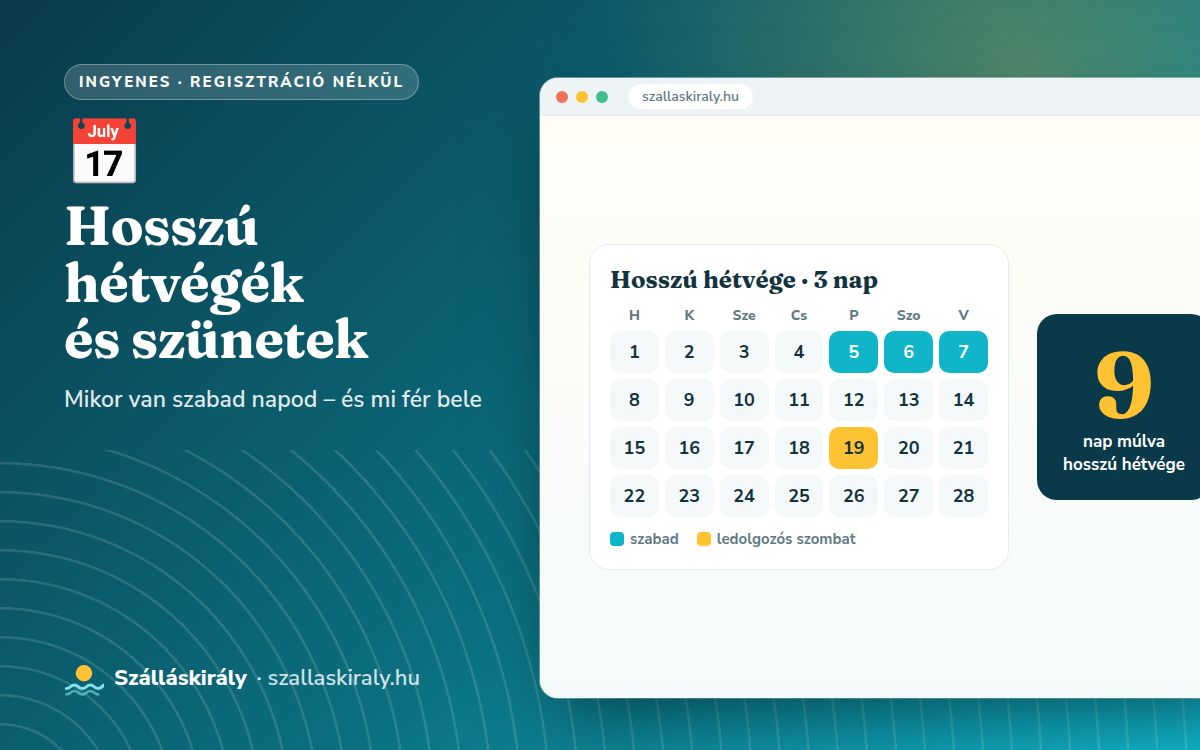 Hosszú hétvégék és iskolai szünetek – és hogy mi fér beléjük