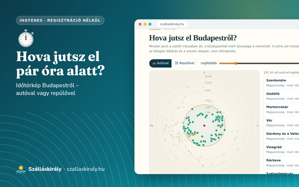 Időtérkép: hova jutsz el Budapestről pár óra alatt?