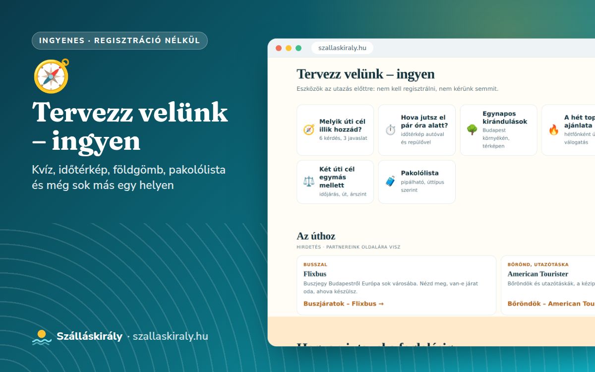 Tervezz velünk: ingyenes eszközök az utazás előttre