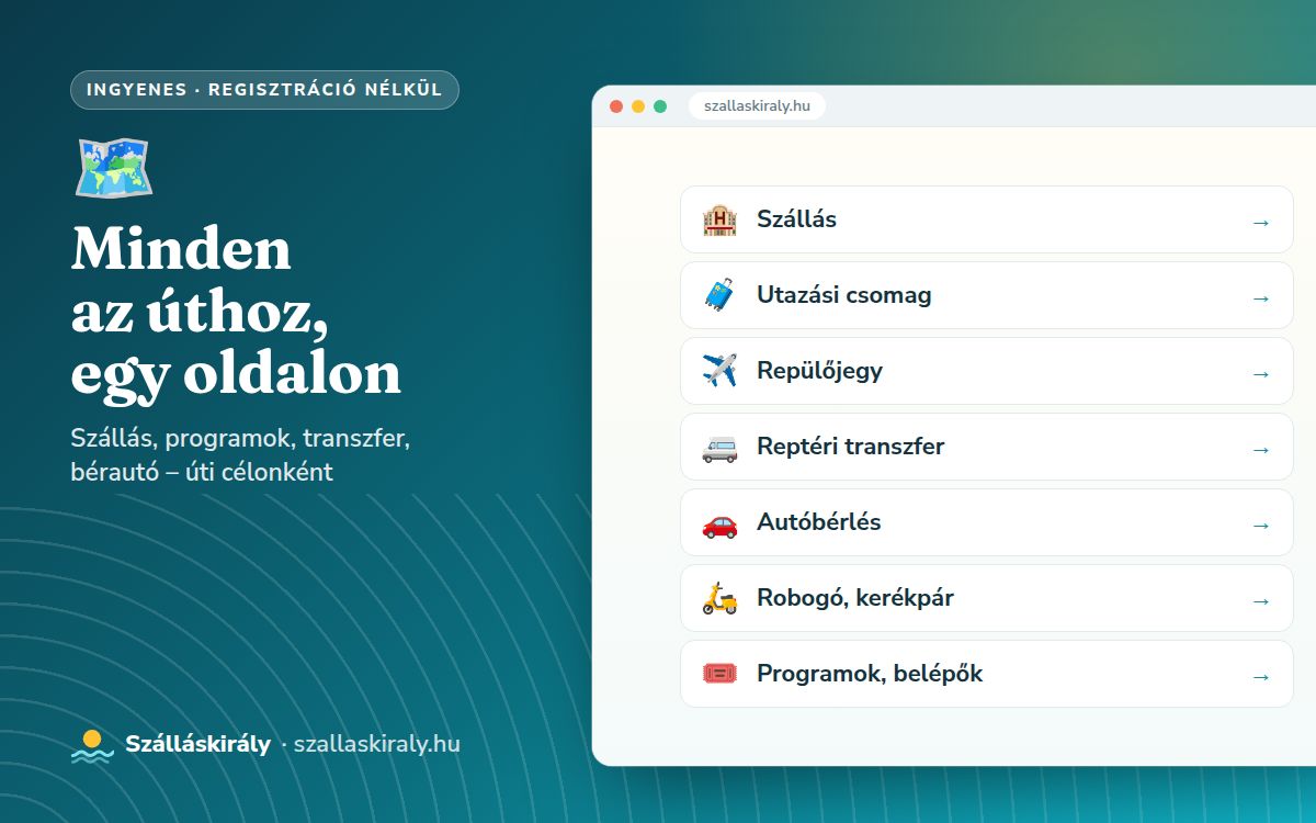 Utazástervező: minden, ami az úthoz kell, egy oldalon